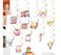 Decorazione Inizio Scuola - 12 Ghirlande a Scolaro 2025 | Decorazione Inizio Scuola Bambina Bambino | Ghirlanda Sospesa Per Festa Ingresso Scuolas Classe Aula Insegnanti Finestra Porta