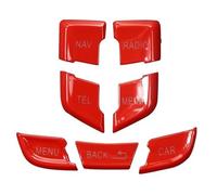 Decorazione Interna Per Q5 8R SQ5 RS5 S5 2009-2017 2016 Manopola Di Controllo Joystick Centro Pulsante Multimediale Interruttore Di Copertura Del Cambio Accessori Pannello(A Model Red)