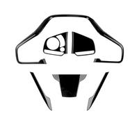 Decorazione Interni 6 Pezzi Per La Modifica Per Civic Interni Completi Adesivi Per Telaio Volante In Fibra Di Carbonio Per Auto Adesivo auto Trim(02 Black)
