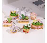 Decorazione Interni Auto 7pz Resina Fiori Ornamenti per Cruscotto Accessori Set