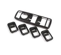 Decorazione Interni Auto Compatibile Con Benz Per CLA Per C117 Adesivi Per Pulsanti Interni Finestra Per Auto Vetri Ascensore Copertura Interruttore Cornice Trim(Abs carbon frame)