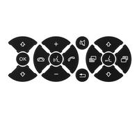 Decorazione Interni Auto Compatibile Con Benz Per Per E220 Per E250 E300 E350 Pulsante Volante Per Auto Riparazione Adesivo Decalcomania Accessori(Size2)