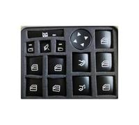 Decorazione Interni Auto Compatibile Con Benz Per W204 Per GLA Per X156 Adesivi Per Pulsanti Interni Vetri Per Vetri Per Auto Rivestimento Per Interruttore Copertura(Black)