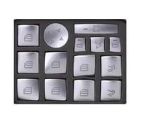 Decorazione Interni Auto Compatibile Con Benz Per W204 Per GLA Per X156 Adesivi Per Pulsanti Interni Vetri Per Vetri Per Auto Rivestimento Per Interruttore Copertura(Silver)