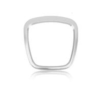 Decorazione Interni Per Per A3 8P A4 B7 A5 A6 C6 A8 Q3 Q5 Q7 Sline Anello Rivestimento Adesivi Volante Centro Distintivo Decorazione Copertura Adesivo auto Trim(Argento)