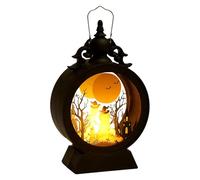 Decorazione Lanterna LED Vintage Gotico Halloween Lanterna Del Castello Strega Per Centri Tavolo, Lanterna Nera Portatile Per La Decorazione Della Parete Di Finestre