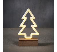 Decorazione LED a forma di Albero di Natale Bianco Caldo a Batteria con Timer