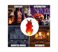 Decorazione LED per la casa con palla di fuoco magica di Halloween sulla mano. Palla di fuoco Exq.
