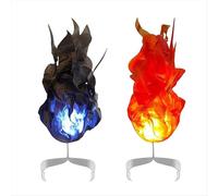 Decorazione LED per la casa con palla di fuoco magica di Halloween sulla mano. Palla di fuoco Exq.