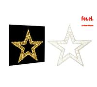 Decorazione luminosa a forma di stella 50cm 1440 LED CALDO TIMER