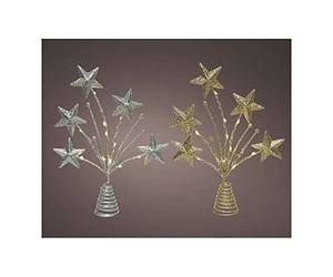 Decorazione luminosa a forma di stella per albero di Natale. Con dimensioni di 5 x 21 x 31 cm e 12 LED di colori assortiti, aggiunge un tocco magico alle tue feste e celebrazioni.