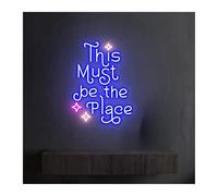 Decorazione luminosa al neon Questo deve essere il posto per la luce LED con insegna al per neon dimmerabile per alimentazione per USB 38cmx28cm(C)