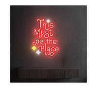 Decorazione luminosa al neon Questo deve essere il posto per la luce LED con insegna al per neon dimmerabile per alimentazione per USB 38cmx28cm(G)