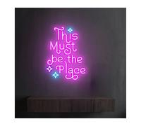 Decorazione luminosa al neon Questo deve essere il posto per la luce LED con insegna al per neon dimmerabile per alimentazione per USB 38cmx28cm(F)