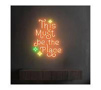 Decorazione luminosa al neon Questo deve essere il posto per la luce LED con insegna al per neon dimmerabile per alimentazione per USB 38cmx28cm(E)
