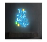 Decorazione luminosa al neon Questo deve essere il posto per la luce LED con insegna al per neon dimmerabile per alimentazione per USB 38cmx28cm(D)