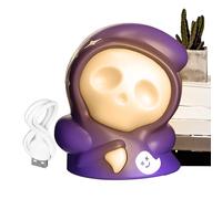 Decorazione Luminosa - Lampada Da Di Halloween, Lampada Fantasma In Silicone Ricaricabile Con 3 Livelli Di Luminosità Luce Delicata Per La Decorazione Di Halloween Tavolo D'ingresso Bagno