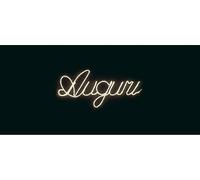 Decorazione Luminosa LED LYVIA Scritta Auguri 137x60cm, Bianco Caldo