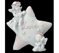 Decorazione Matrimonio - Figura Angelo - Putti con Stella " Amore " - San H 12