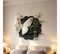 Decorazione murale 3D a forma di farfalla con luci, sculture da parete a LED