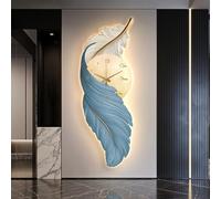 Decorazione Murale 3D Con Luce LED, Scultura Da Parete, Decorazione Pittorica, Nucleo Di Pittura In Porcellana Di Cristallo, Murale Di Piume Da Appendere Per Soggiorno(B,90 * 33cm)