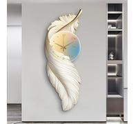 Decorazione Murale 3D Con Luce LED, Scultura Da Parete, Decorazione Pittorica, Nucleo Di Pittura In Porcellana Di Cristallo, Murale Di Piume Da Appendere Per Soggiorno(D,100 * 37cm)