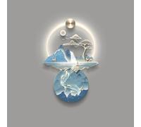Decorazione murale 3D con luci, Alimentazione elettrica, Pittura Decorativa a LED in Rilievo, sculture a LED, murales per Camera da Letto, Ingresso, corridoio, Soggiorno (B, 27,5x3