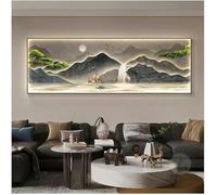 Decorazione murale 3D, sculture da parete, arte da appendere con luce LED, lampada decorativa rettangolare da parete, decorazione orientale, dipinto tradizionale cinese da appendere alla parete/1