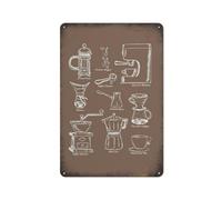 Decorazione murale a tema caffè, arte da cucina a tema caffè, poster a tema caffè, guida al caffè, decorazione murale divertente per ufficio, poster per bar, insegna in latta per bar, decorazione per