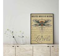 Decorazione murale, arredamento per la casa, dizionario della stanza della decorazione Sussurra parole di disgrazia Lascia che sia libellula