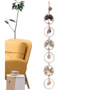 Decorazione Murale Chakra | 7 Pendenti Naturali Fatti A Mano Ad Anello,Decorazioni Con Cristalli Curativi - Per Ringraziamento Vacanza Compleanno Festa Albero Uffici Salotto Bagno Camera Inverno