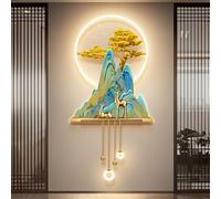 Decorazione Murale Con Luci A LED, Decorazioni Per Pareti, Sculture, Grandi Opere D'arte 3D, Parti Sospese In Lega Di Alluminio, Murale Creativo Da Appendere(B,60 * 120cm)
