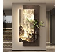 Decorazione murale con pianta Verde Artificiale con Illuminazione a LED Integrata e Vaso autoirrigante per l'ingresso Interno e Il miglioramento del corridoio