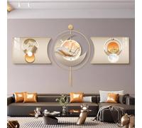 Decorazione Murale Con Scultura 3D, Orologio Da Parete Moderno, Nucleo Di Vernice Ad Alta Definizione Micro-spray, Murale Sospeso Con Piume Per Soggiorno, Ingresso(A,60cm)