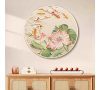 Decorazione Murale Con Scultura Da Parete, Sculture Da Parete Decorative 3D Con Gancio Antiscivolo, Telaio In Lega Di Alluminio, Murale Rotondo Da Appendere Alla Parete(A,80cm)