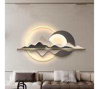 Decorazione Murale Con Scultura, Sculture Murali Decorative 3D, Nucleo In Cristallo Porcellana E Pittura Acrilica, Decorazione Moderna E Luminosa Di Lusso Per Soggiorno(C,40 * 80cm)