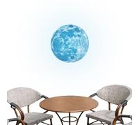 Decorazione murale fluorescente luna adesivi murali tecnologia di stampa HD, autoadesivo, per camera dei bambini, camera da letto, soggiorno, studio