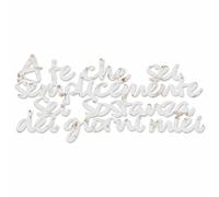 Decorazione Murale Frase Scritta su Legno A Te Che Sei - Citazione Testo Canzone per Decorare Le pareti Complemento di arredo per Decorazione casa