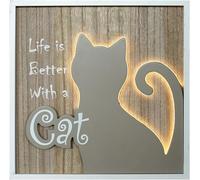 Decorazione Murale Gatto SEINHIJO 3D Arte Murale Luce LED 40cm