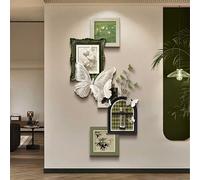 Decorazione murale in arenaria 3D, pittura decorativa con piante verdi in arenaria, scultura moderna da parete, finta vegetazione e vaso, adatta per soggiorno ingresso corridoio(B,50 * 100CM)