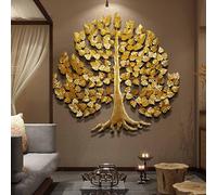 Decorazione murale in metallo Albero della Vita Extra Large 120x120 cm, Decorazione murale in ferro Albero della Vita, Arte con rami in metallo, per soggiorno, Hotel, Ristoranti e Casa