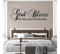 Decorazione murale in Metallo con Arte Minimalista Moderna Versetti della Bibbia Dio benedica Questa casa e Tutti Coloro Che VI entrano Segno di Scrittura Spirituale Soggiorno Came