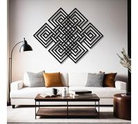 Decorazione murale in Metallo con Nodo Infinito, Decorazione murale in Metallo con Design Celtico, Geometria Sacra per Soggiorno, Camera da Letto, corridoio e Scale, Regalo per la Decorazione del