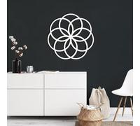 Decorazione murale in Metallo con Semi della Vita, Decorazione murale con Geometria Sacra, Arte Geometrica, Decorazione Artistica in Metallo, Scultura Moderna per la casa, Soggiorno, ca