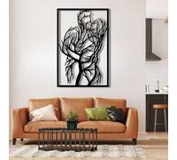 Decorazione murale in Metallo Coppie romantiche Si abbracciano, Decorazione murale a Tema Amore tra Uomo e Donna, Ornamento Moderno ed estetico da Appendere per Camera da Letto, Soggiorno, Interni