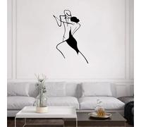 Decorazione murale in Metallo, Moderna e Minimalista, Ballerina di Tango, Coppia Che Balla, Ferro Verniciato a Polvere per Camera da Letto e Studio, Scultura Artigianale a Tema Dan