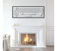 Decorazione murale in Metallo, Moderna e Minimalista, con Versetto della Bibbia, L'Amore Non Viene mai Meno, Le Parole Sono pazienti e gentili, per Soggiorno, Camera da Letto (Nero