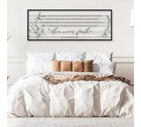 Decorazione murale in Metallo, Moderna e Minimalista, con Versetto della Bibbia, L'Amore Non Viene mai Meno, Le Parole Sono pazienti e gentili, per Soggiorno, Camera da Letto (Nero