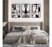 Decorazione murale in Metallo Picasso, Decorazione murale con Volto Geometrico, Decorazione surreale, Decorazione Artistica in Metallo, Scultura Moderna per la casa, Soggiorno, Camera d