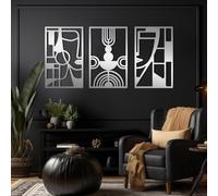 Decorazione murale in Metallo Picasso, Decorazione murale con Volto Geometrico, Decorazione surreale, Decorazione Artistica in Metallo, Scultura Moderna per la casa, Soggiorno, Camera d